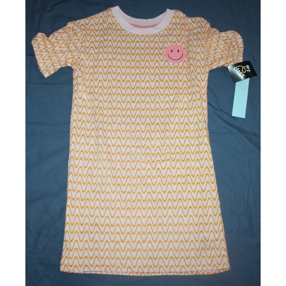 GIRLS SIZE XXL 18 short SLEEVE NIGHT GOWN PAJAMAS art class